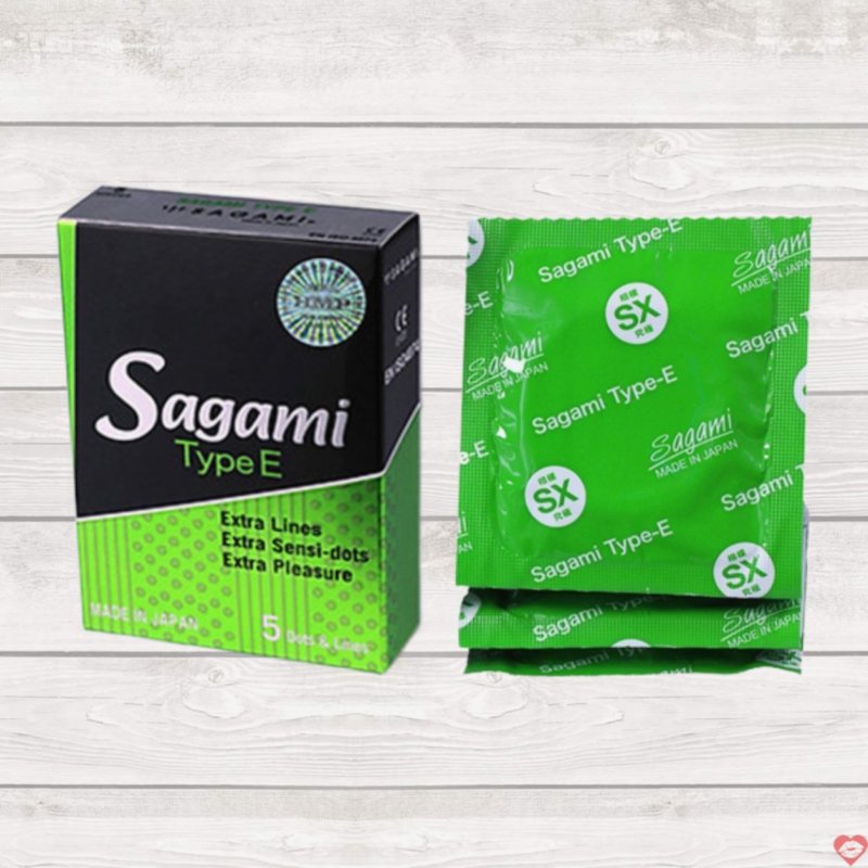 Bao cao su Sagami Type E siêu mỏng gân gai kích thích tăng khoái cảm 