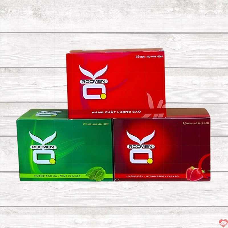 Bao cao su Rocmen OK mỏng trơn 144 cái giá rẻ chất lượng tốt 