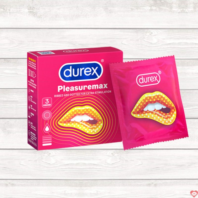 Bao cao su Durex Pleasuremax 3 cái gân gai kích thích cực đỉnh 