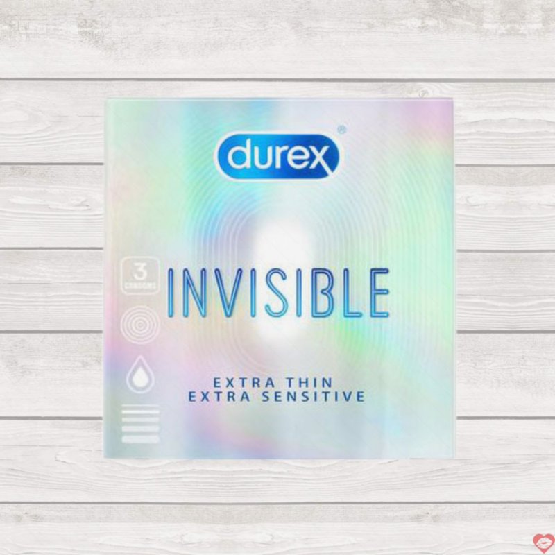 Bao cao su Durex Invisible siêu mỏng an toàn kích thích cảm giác thật 