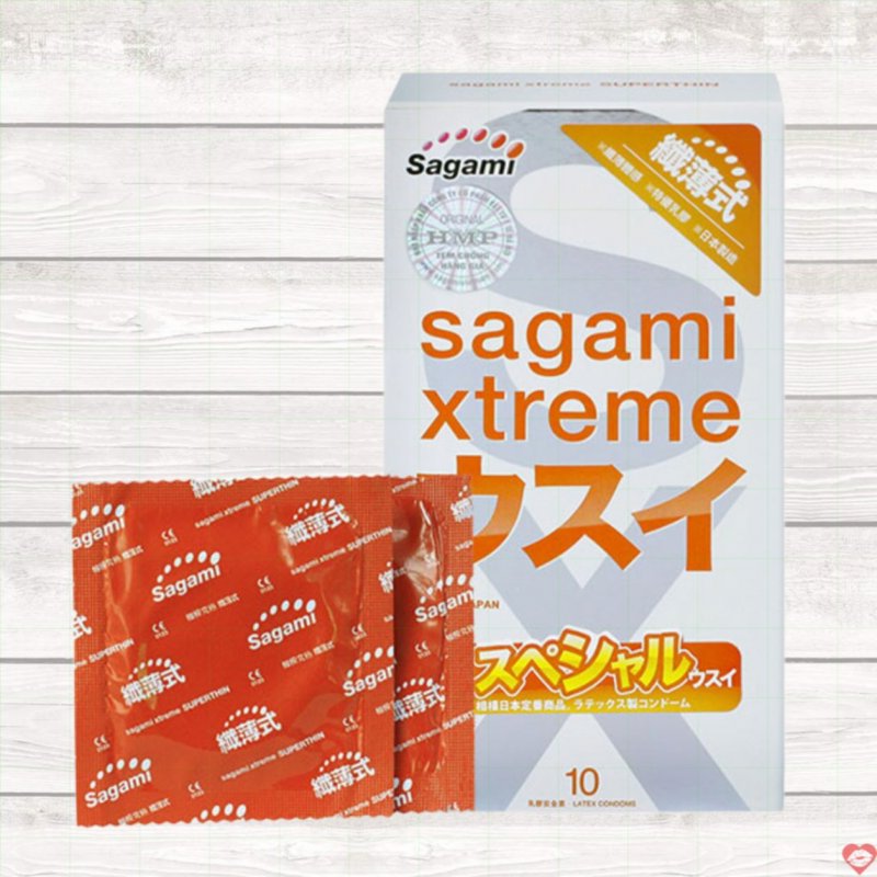 Bao cao su Sagami Xtreme siêu mỏng thoải mái an toàn dễ chịu 