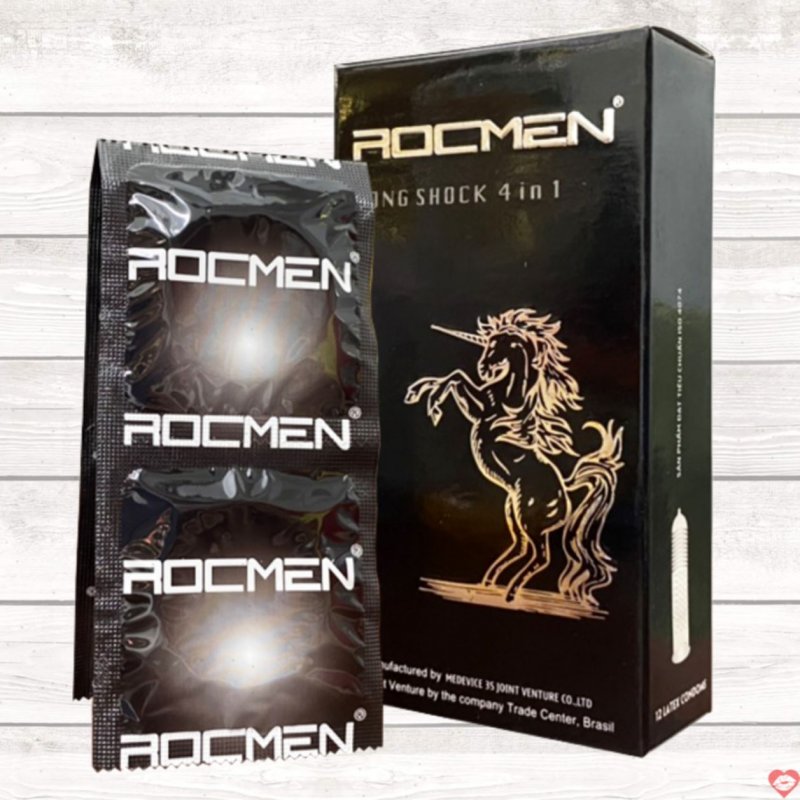 Bao cao su Rocmen 4in1 gai kéo dài thời gian chống xuất tinh 