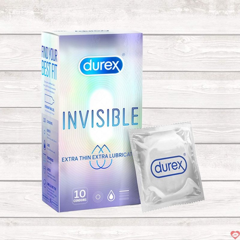 Durex Invisible Siêu Mỏng Bôi Trơn Nhiều Hộp 10c Giá Tốt 