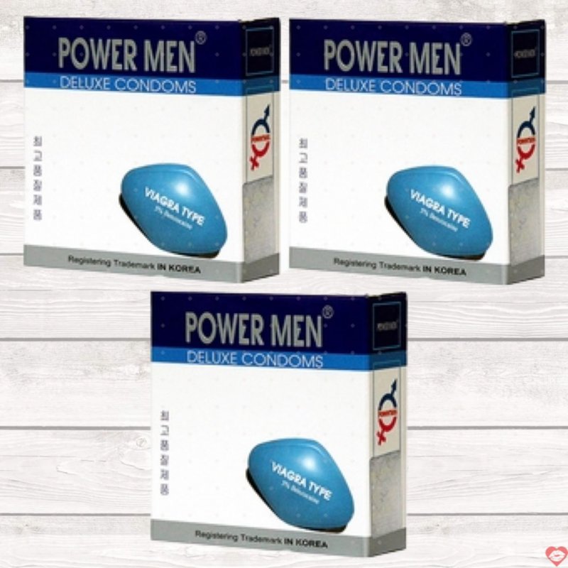 Bao cao su Powermen Viagra Hàn Quốc siêu mỏng gel bôi trơn kéo dài 