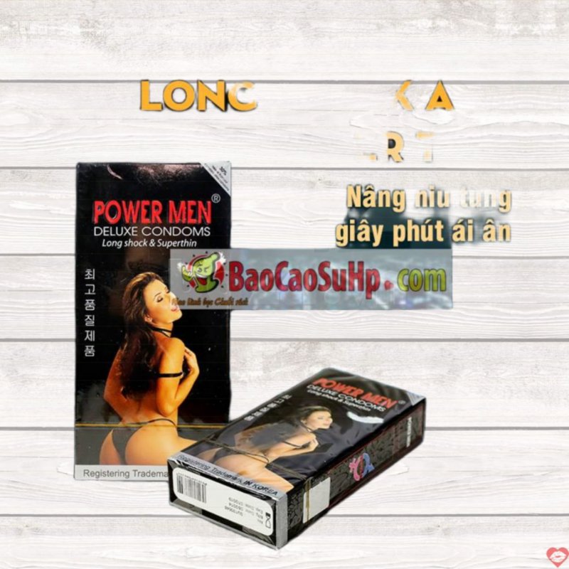 Bao cao su Power Men siêu mỏng kéo dài thời gian an toàn thoải mái 