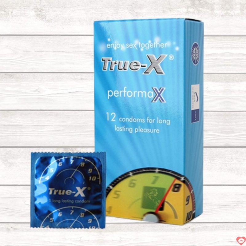 Bao Cao Su True-X Performax 52mm Kéo Dài Thời Gian Tăng Khoái Cảm 