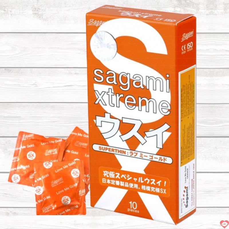 Bao Cao Su Sagami Xtreme Love Me Orange Siêu Mỏng Cảm Giác Thật Kích Thích 