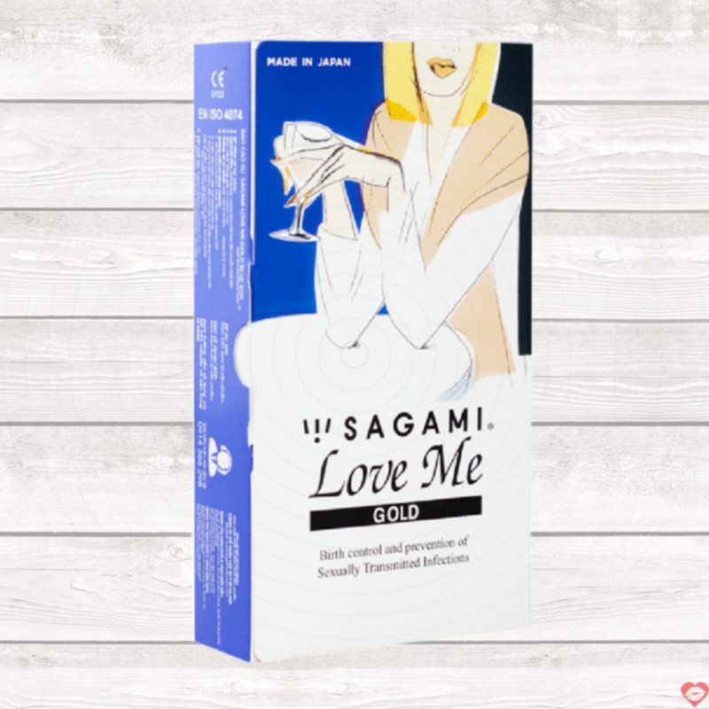 Bao cao su Sagami Love Me Gold siêu mỏng ôm khít tiện lợi 