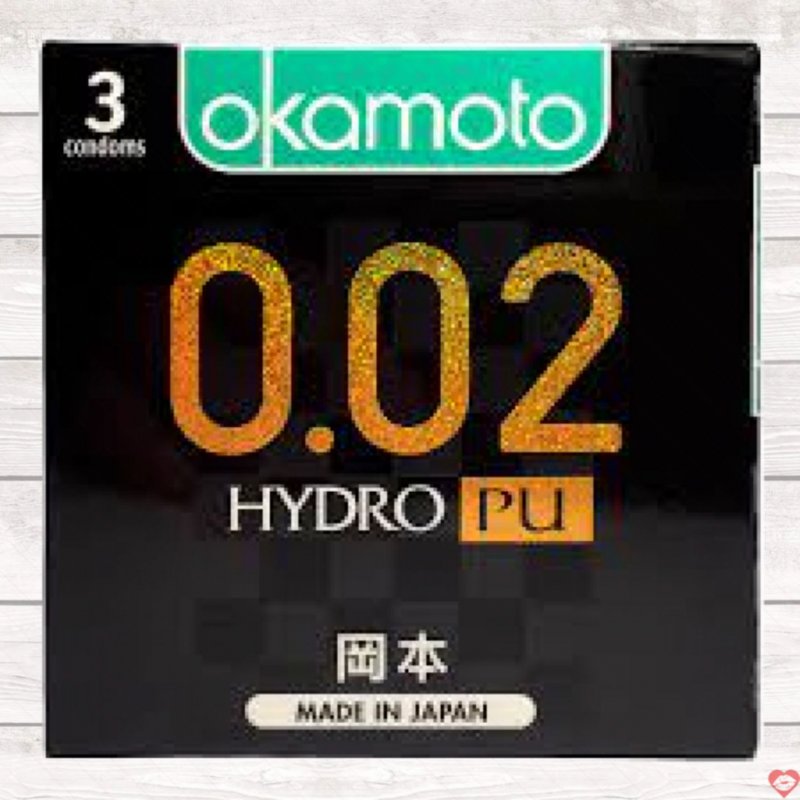 Bao Cao Su Okamoto 0.02 PU Siêu Mỏng Truyền Nhiệt Nhanh Hộp 3 Cái