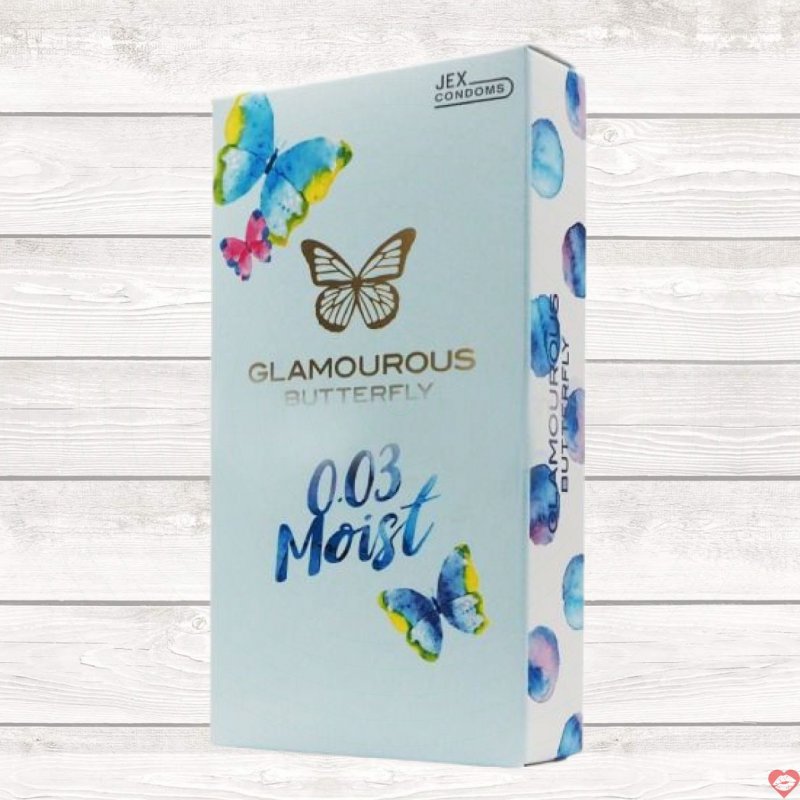 Bao Cao Su Không Mùi Cao Cấp Jex Glamourous Butterfly 0.03 Moist 10s