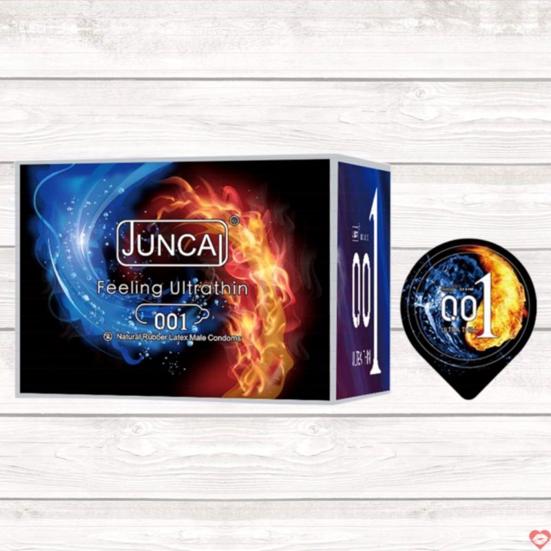 Bao Cao Su Juncai Ice & Fire Siêu Mỏng Hộp 10 Chiếc