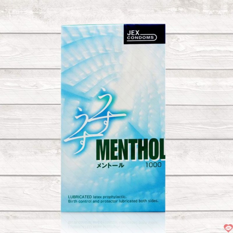 Bao Cao Su Jex UsuUsu Menthol Siêu Mỏng Mát Lạnh Sảng Khoái 49mm 12s