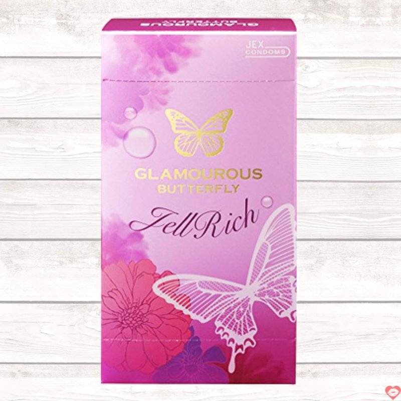 Bao Cao Su Jex Glamourous Butterfly Jell Rich Siêu Mỏng 8s