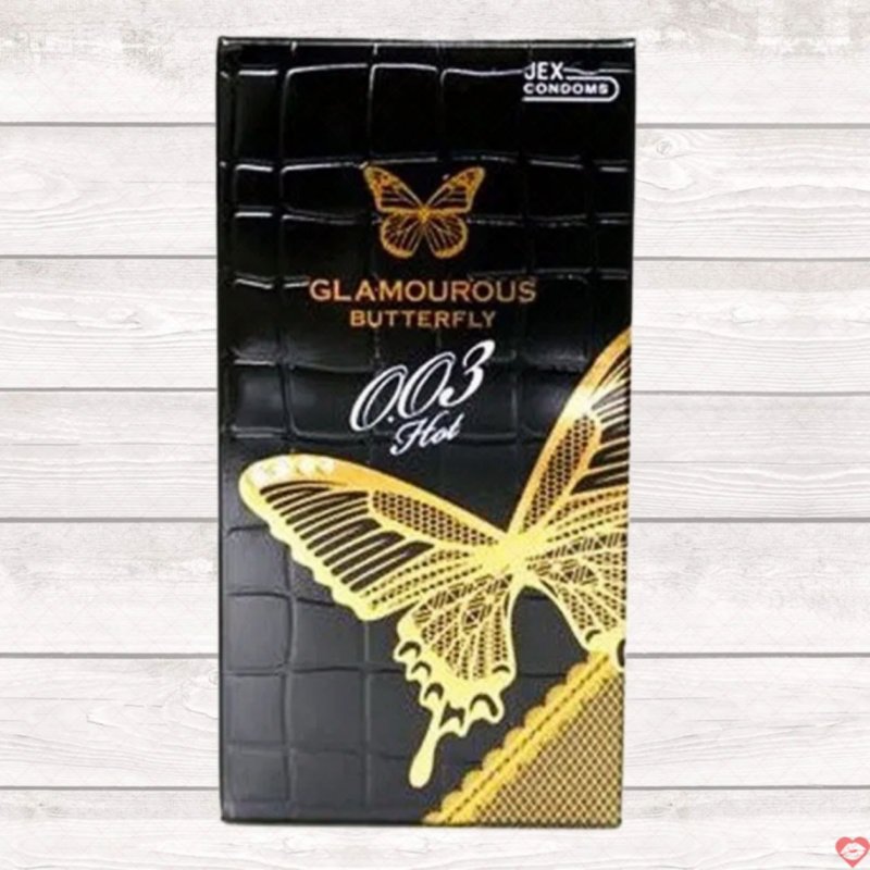 Bao Cao Su Jex Glamourous Butterfly 0.03 Hot Hộp Nhật Bản 12s