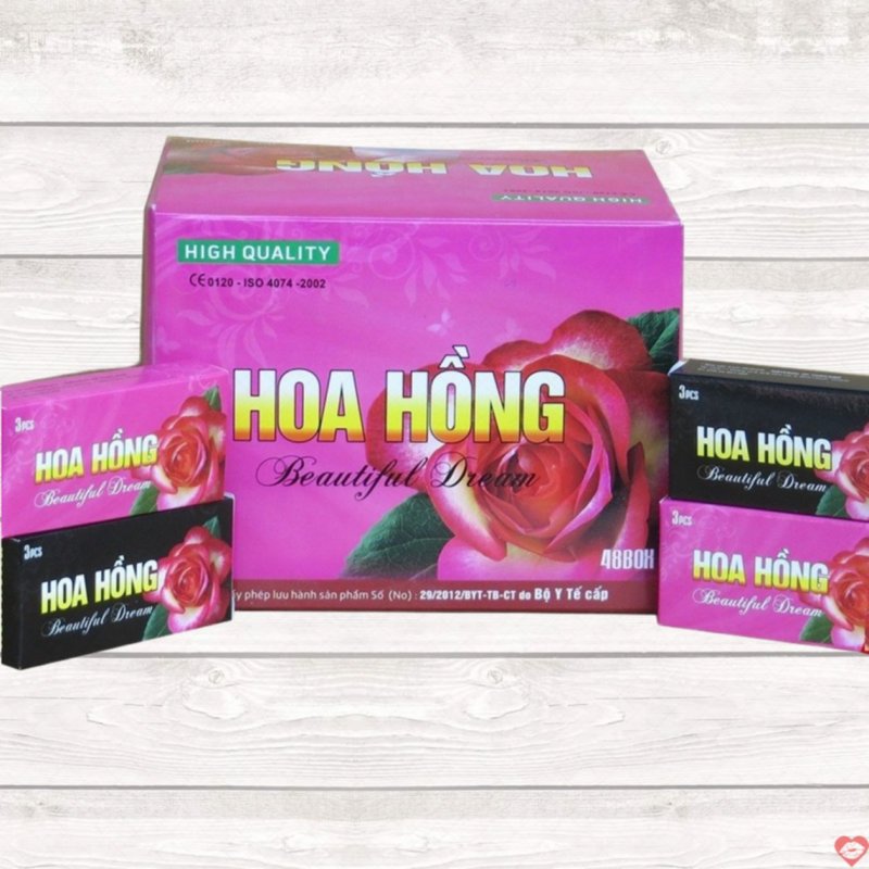 Bao Cao Su Hoa Hồng 144 Cái