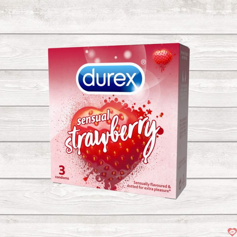 Bao Cao Su Durex Sensual Strawberry Hộp 3 Cái