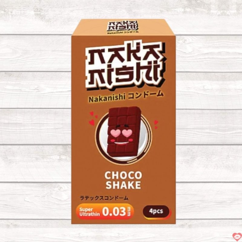 Bao cao su Nakanishi siêu mỏng 0.03mm hương chocolate quyến rũ hộp 4 