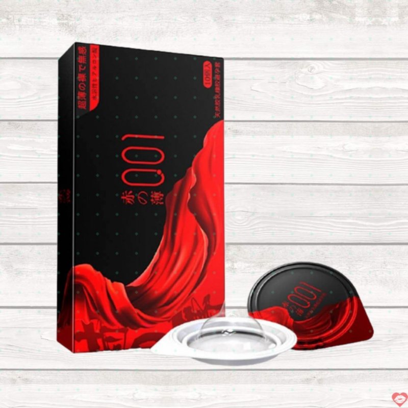 Bao cao su OLO 0.01 Đỏ đen siêu mỏng kích thích mạnh mẽ hộp 10 cái 