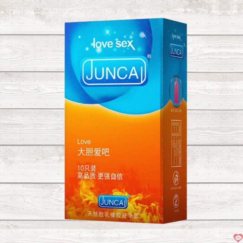 Bao cao su Juncai Love siêu mỏng an toàn tăng khoái cảm hộp 10 