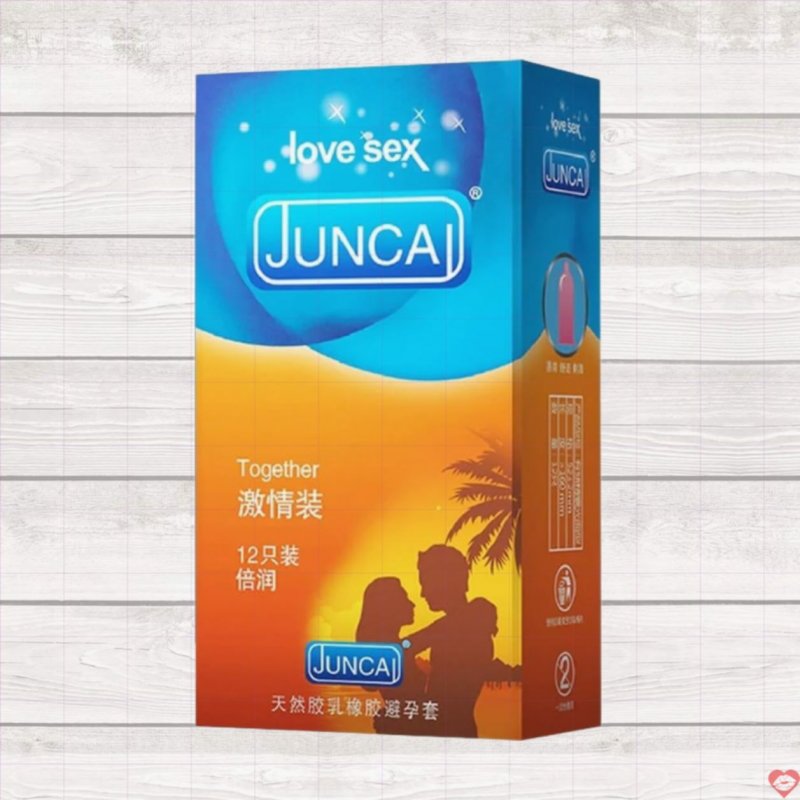 Bao cao su Juncai Together siêu nhạy kích thích mạnh mẽ hộp 12 cái 