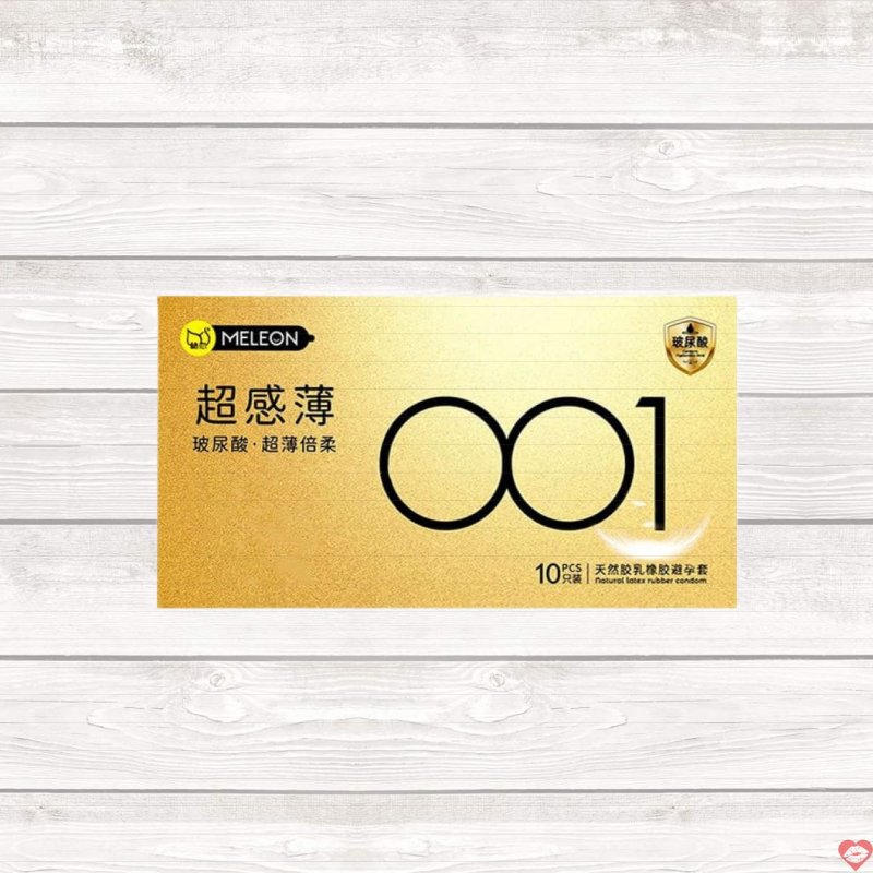 Bao cao su Meleon 001 Gold siêu mỏng mềm mại an toàn hộp 10 