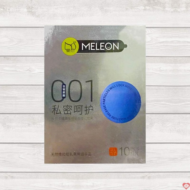 Bao cao su Meleon 001 Silver siêu mỏng, an toàn, hộp 10 cái 
