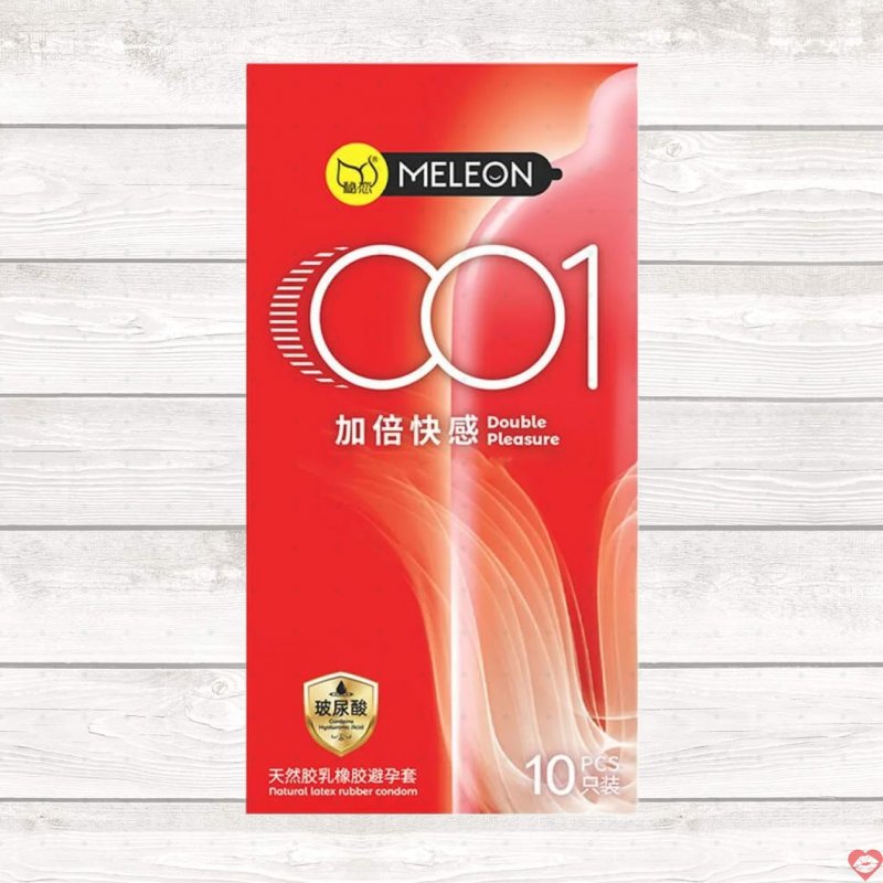 Bao cao su Meleon 001 siêu mỏng gel bôi trơn tăng gấp đôi hộp 10 