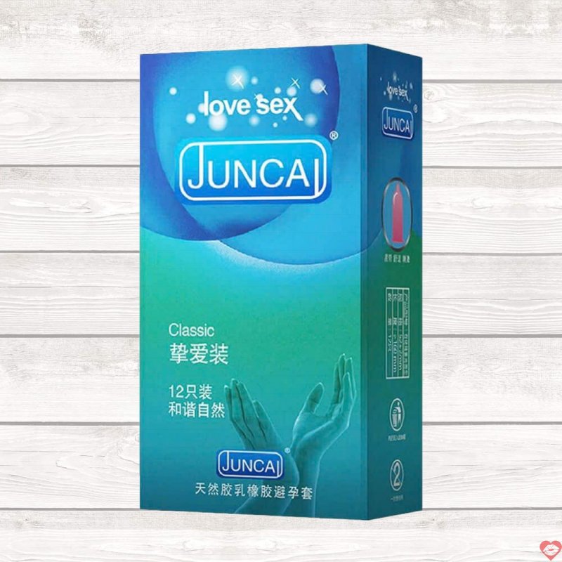 Bao cao su Juncai Classic mềm mỏng thoải mái Bảo vệ an toàn 12 cái 