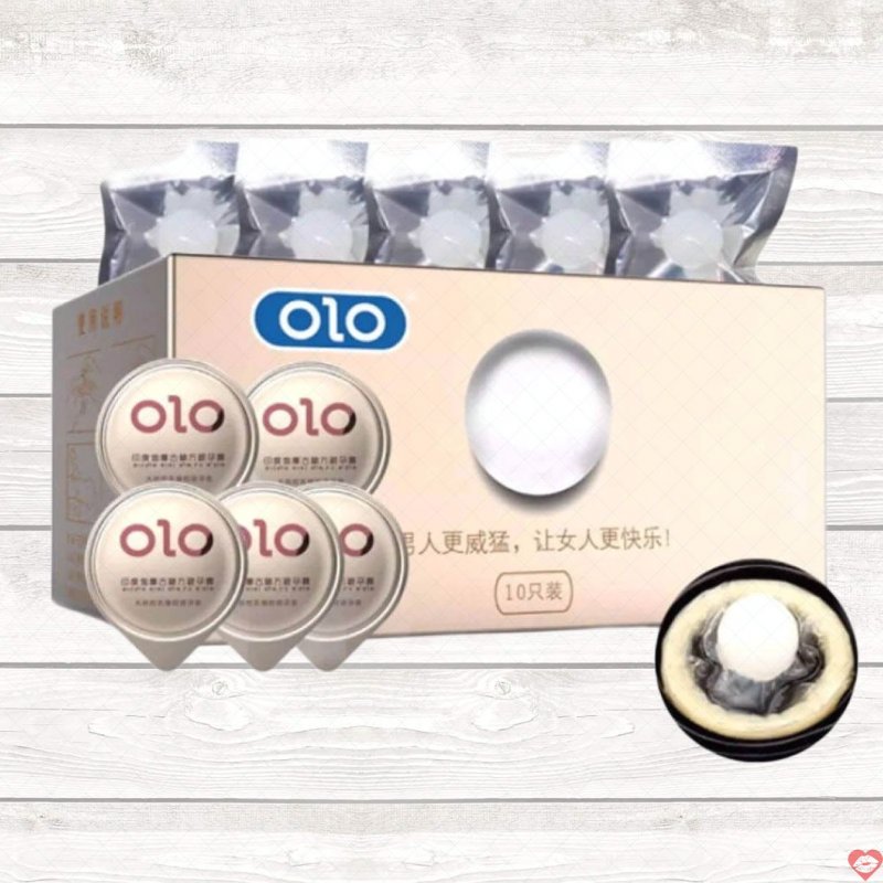 Bao cao su OLO 0.01 có bi Siêu mỏng tăng kích thước 1.5cm Hộp 5 cái 