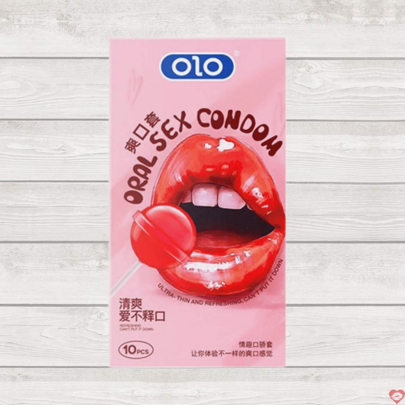 Bao cao su quan hệ miệng OLO siêu mỏng thơm dâu an toàn 10 cái 