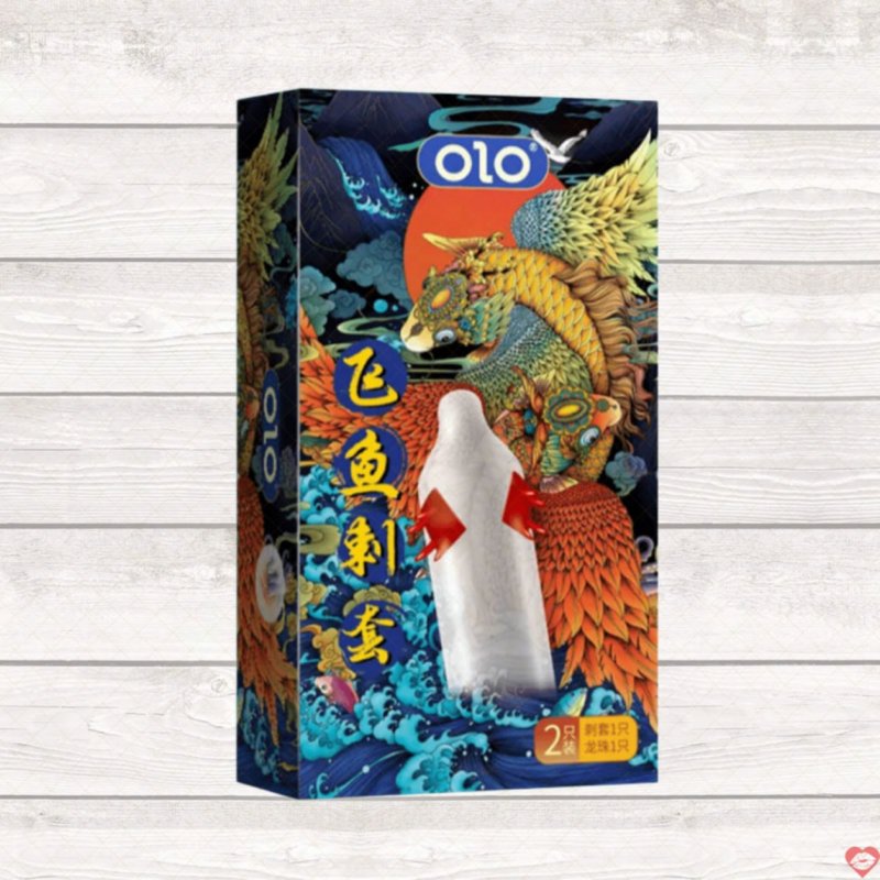 Bao cao su OLO Cá Thần siêu Gai cạnh kèm bi silicon tăng khoái cảm 