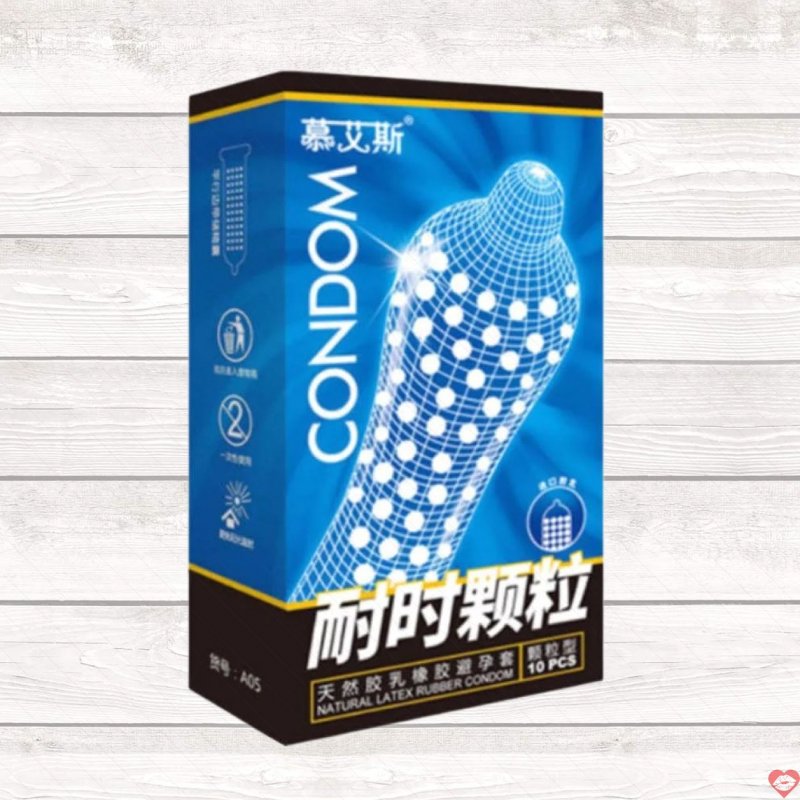 Bao cao su Muaisi Xanh Dương gel nhiều gai siêu mỏng hộp 10 cái tiện lợi an toàn 