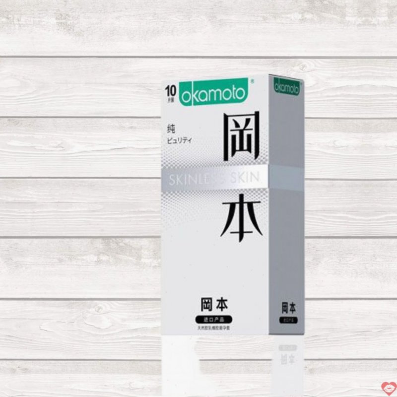 Bao cao su Okamoto Skinless Skin Purity siêu mỏng Hộp 10 cái an toàn 