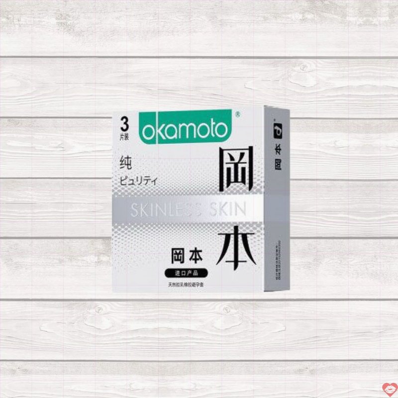 Bao cao su Okamoto Skinless Skin Purity 3 cái siêu mỏng Nhật Bản an toàn tiện lợi kích thích 