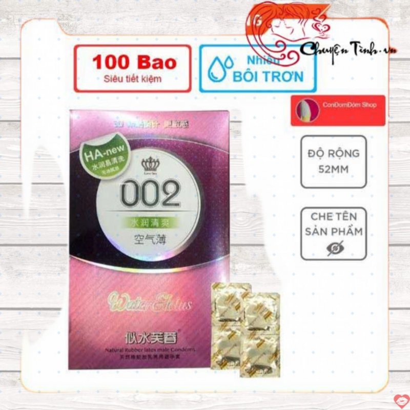 Bao cao su HA 002 Water Lotus siêu mỏng thơm mát an toàn 