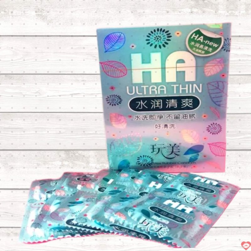 Bao cao su Ha Ultra Thin siêu mỏng nhiều gel hộp 100 