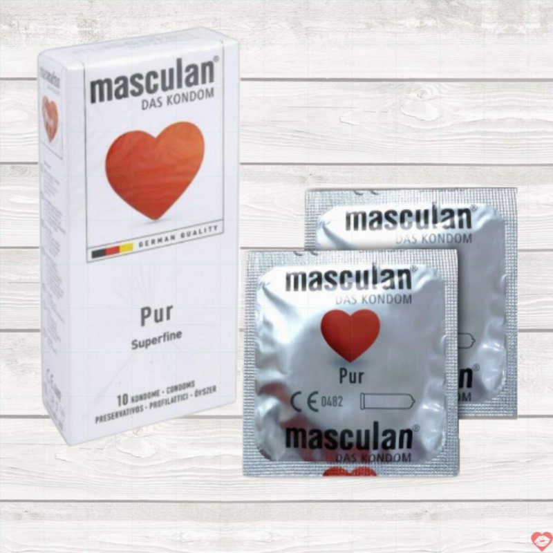 Bao cao su Masculan Pur siêu mỏng gel bôi trơn an toàn chất lượng 