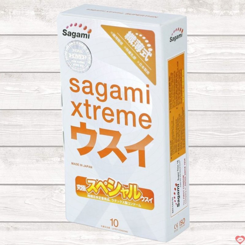 Bao cao su Sagami Xtreme Super Thin siêu mỏng cảm giác thật hộp 2 