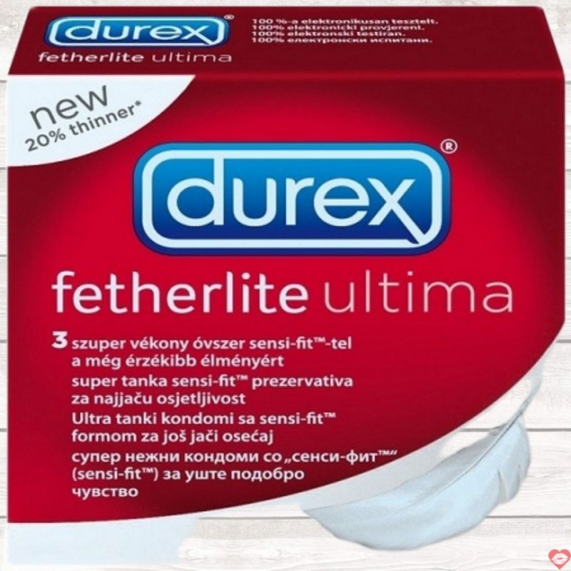 Bao Cao Su Siêu Mỏng Durex Fetherlite Ultima 3 chiếc Chuẩn An Toàn 