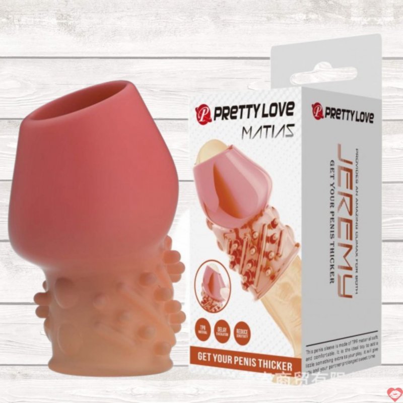 Bao cao su donden khúc Prettylove BI-026248-2 hở đầu có gân bi thiết kế 3D