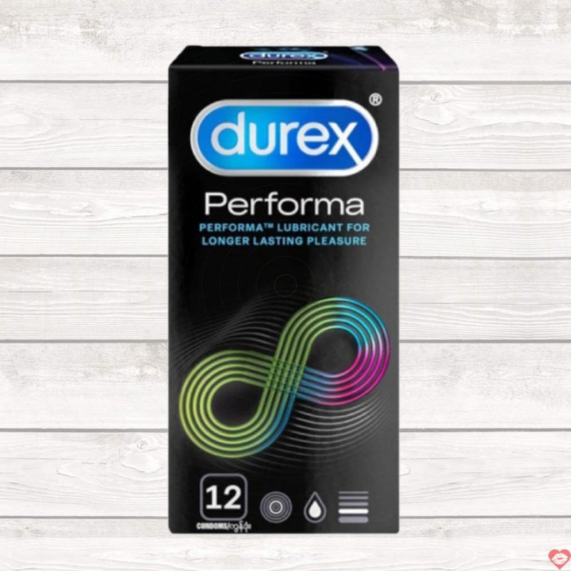 Bao cao su Durex Performa kéo dài thời gian Hộp 12 cái tự tin hơn 