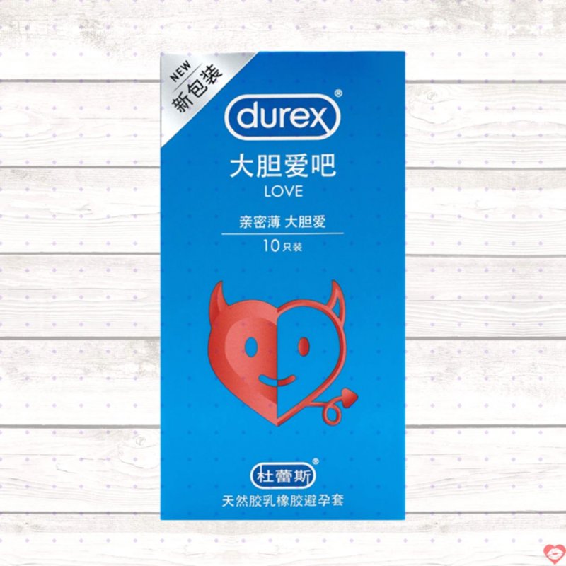 Bao cao su Durex Love siêu mỏng hương vani Hộp 10 cái an toàn mềm mại 