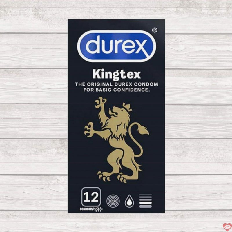 Bao cao su Durex Kingtex 49mm ôm sát, mượt mà, an toàn 12 cái 