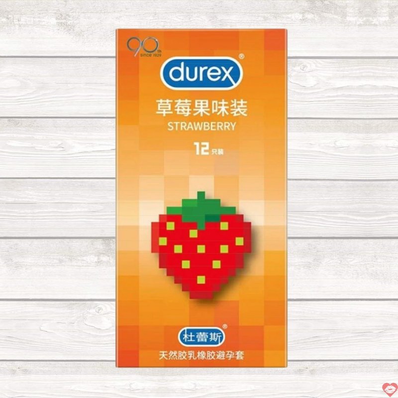 Bao cao su Durex Strawberry 56mm Hương dâu Hộp 12 cái An toàn 