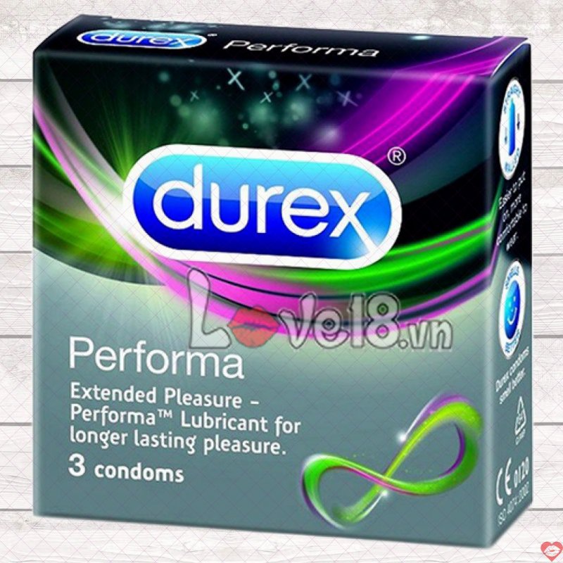 Bao Cao Su Durex Performa Hộp 3 Cái Kéo Dài An Toàn Giá Tốt 