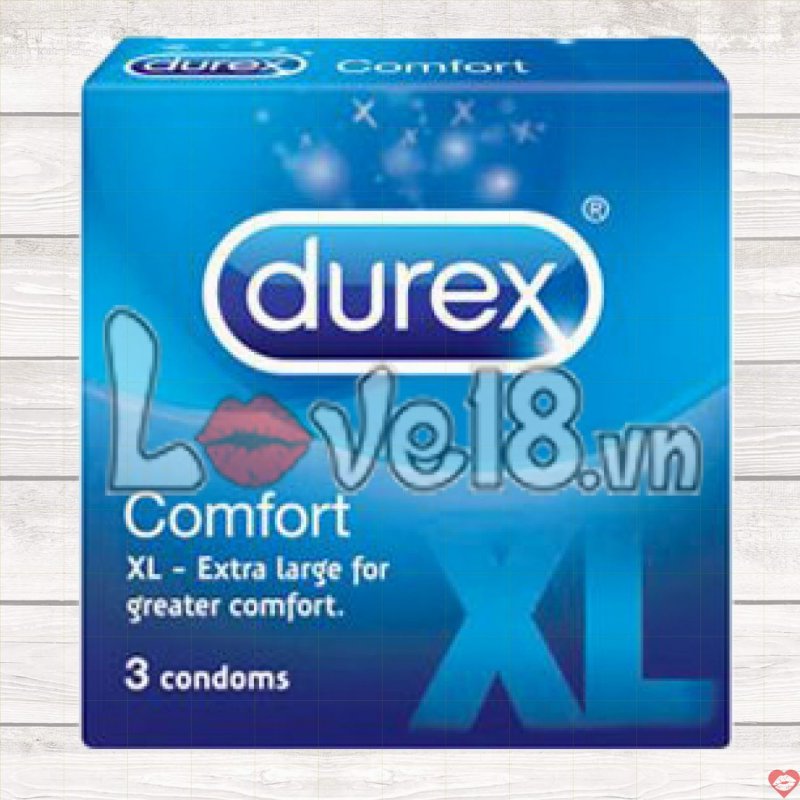 Bao Cao Su Size Lớn Durex XL Hộp 3 Cái Chuẩn Kích Thước 