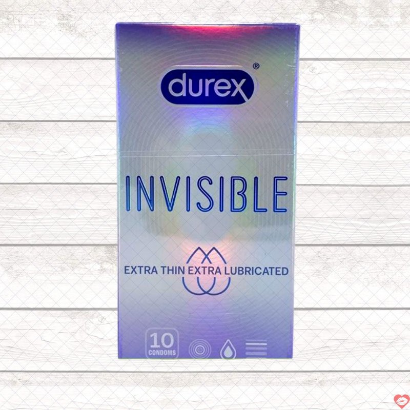 Bao cao su Durex Invisible Extra Thin siêu mỏng an toàn yêu thích 