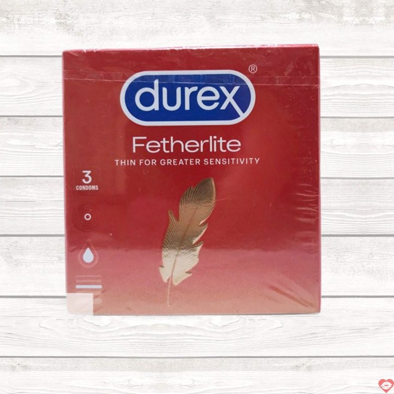 Bao cao su Durex đỏ lông gà siêu mỏng Fetherlite an toàn 