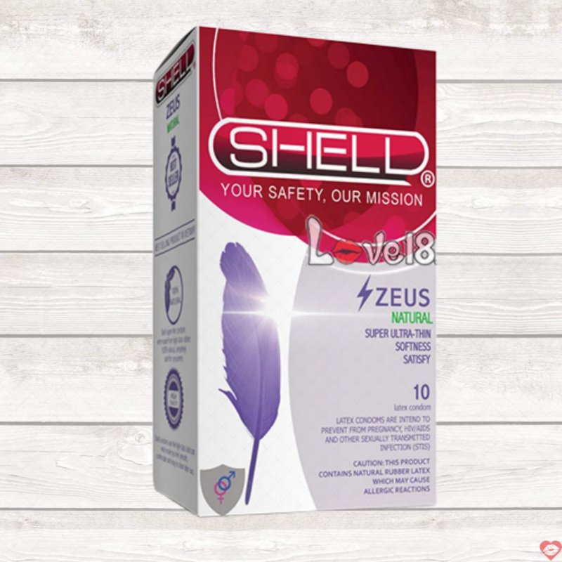 Bao Cao Su Shell Zeus Hàn Quốc Siêu Mỏng chống tuột an toàn 
