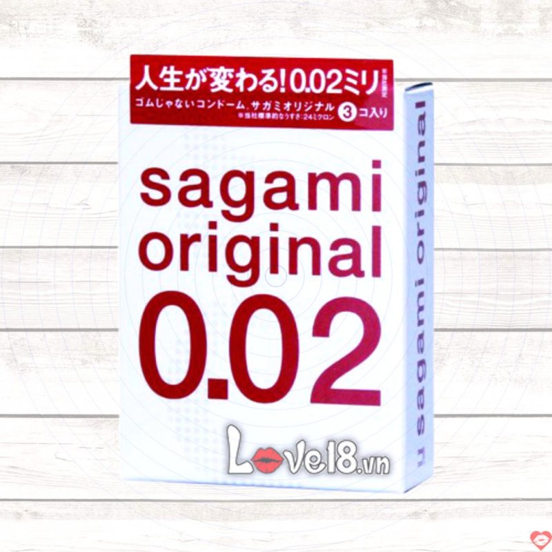 Bao Cao Su Siêu Mỏng Sagami 0.02 Nhật Bản Hộp 2 Cái 